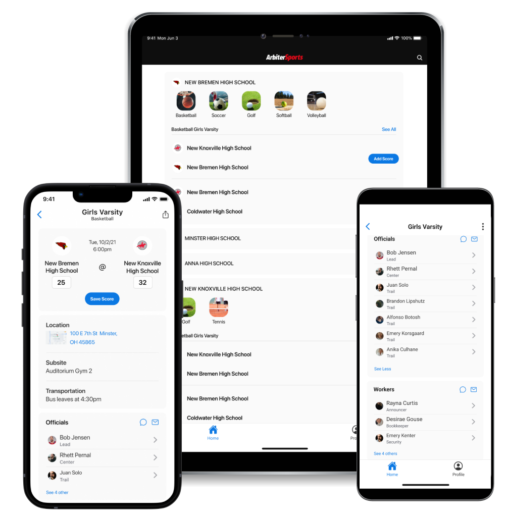 arbiter sports mobile app for officials